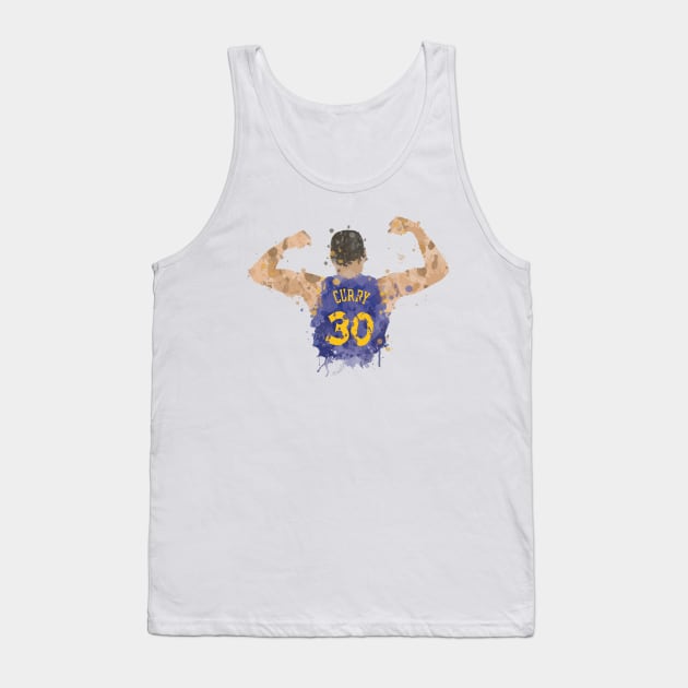 Steph Curry Paint Splatter Art Tank Top by slawisa